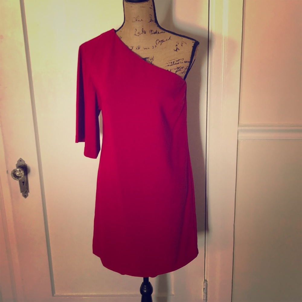 ASOS one shoulder red dress
